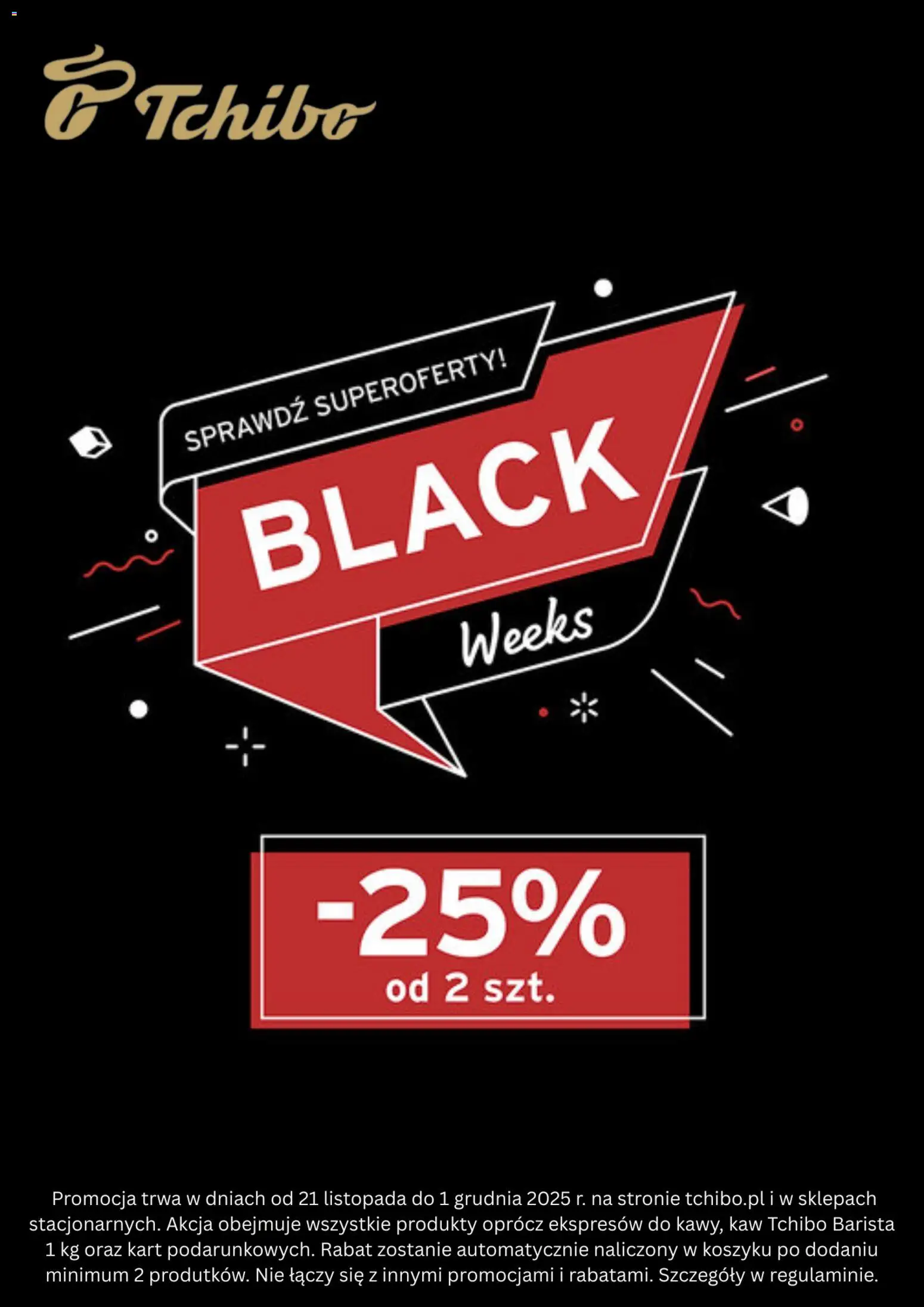 Pogląd gazetki "Black Friday" ze sklepu Tchibo ważnej od 21.11.2025