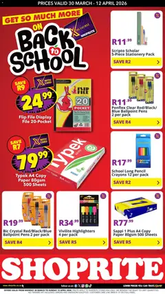 Preview of Shoprite flyer valid from 30/03/2026