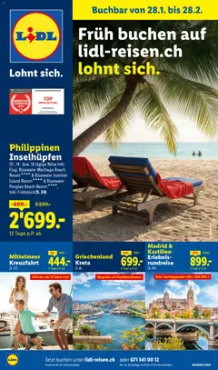 Vorschau des Merkblatts Aktionen Reisen Februar vom Shop Lidl gültig von 28.01.2026 bis 28.02.2026