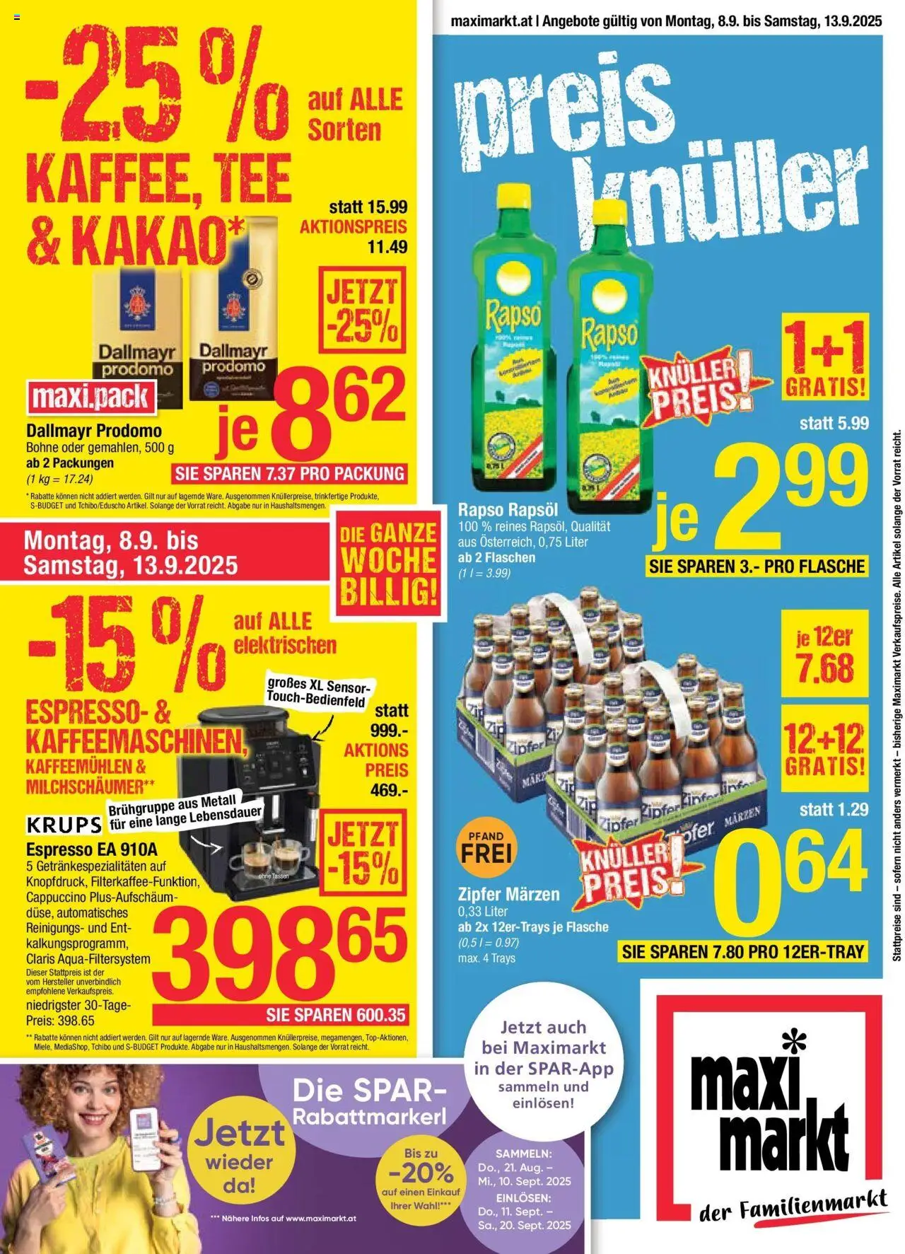  Maximarkt Maximarkt: Flugblatt ab (07.09.2025 - 13.09.2025) - Seite 1