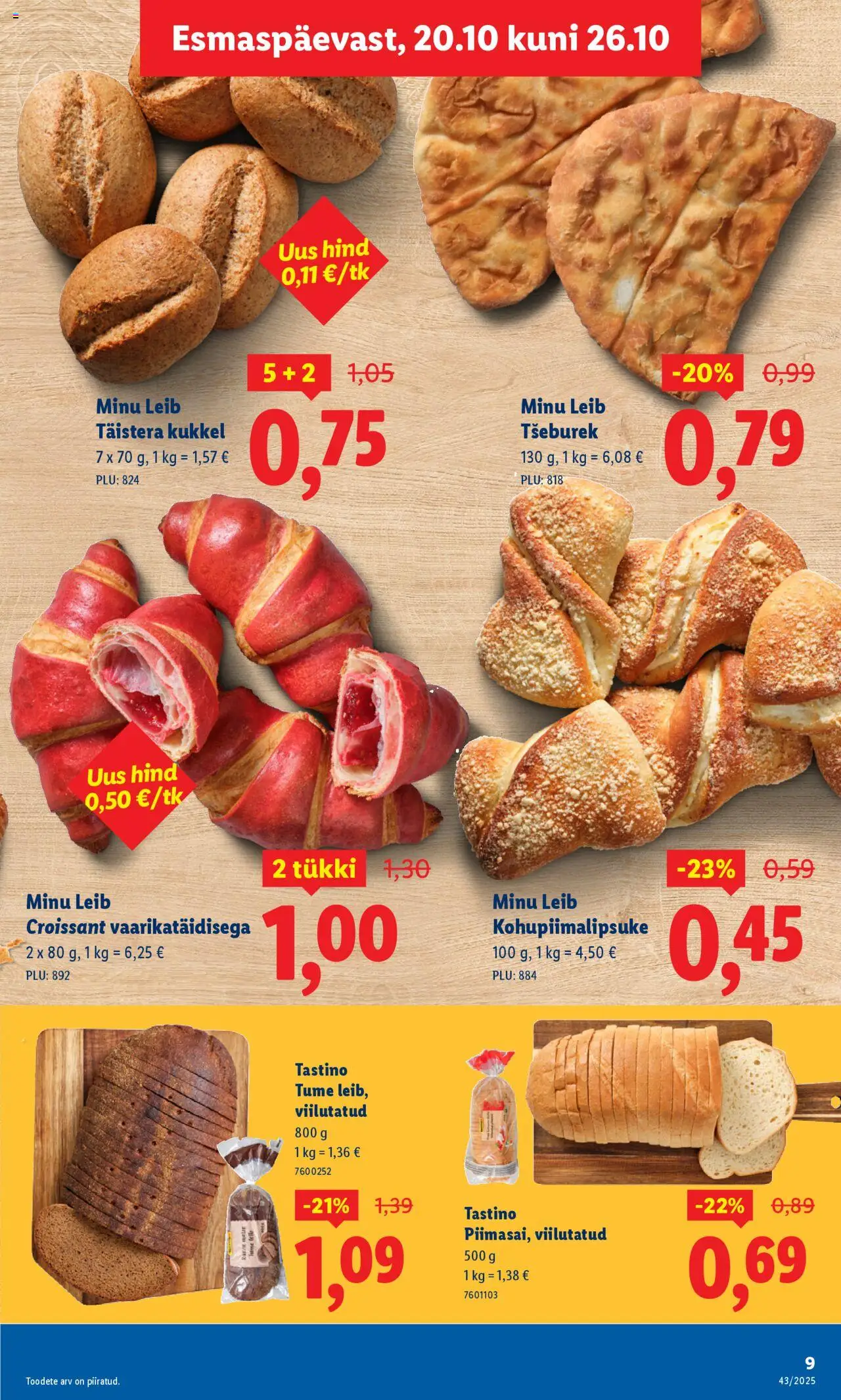 Lidl kliendilehe eelvaade alates 2025.10.20