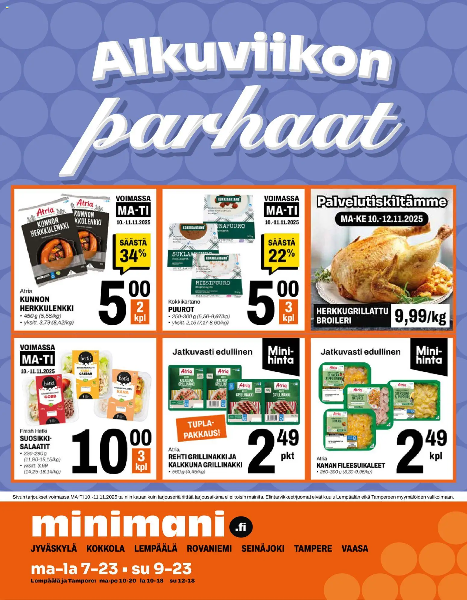 Kaupan Minimani Tarjoukset esikatselu, voimassa 10/11/2025