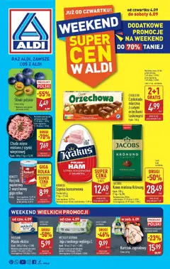 Pogląd gazetki "Okazje na weekend" ze sklepu Aldi ważnej od 04.09.2025
