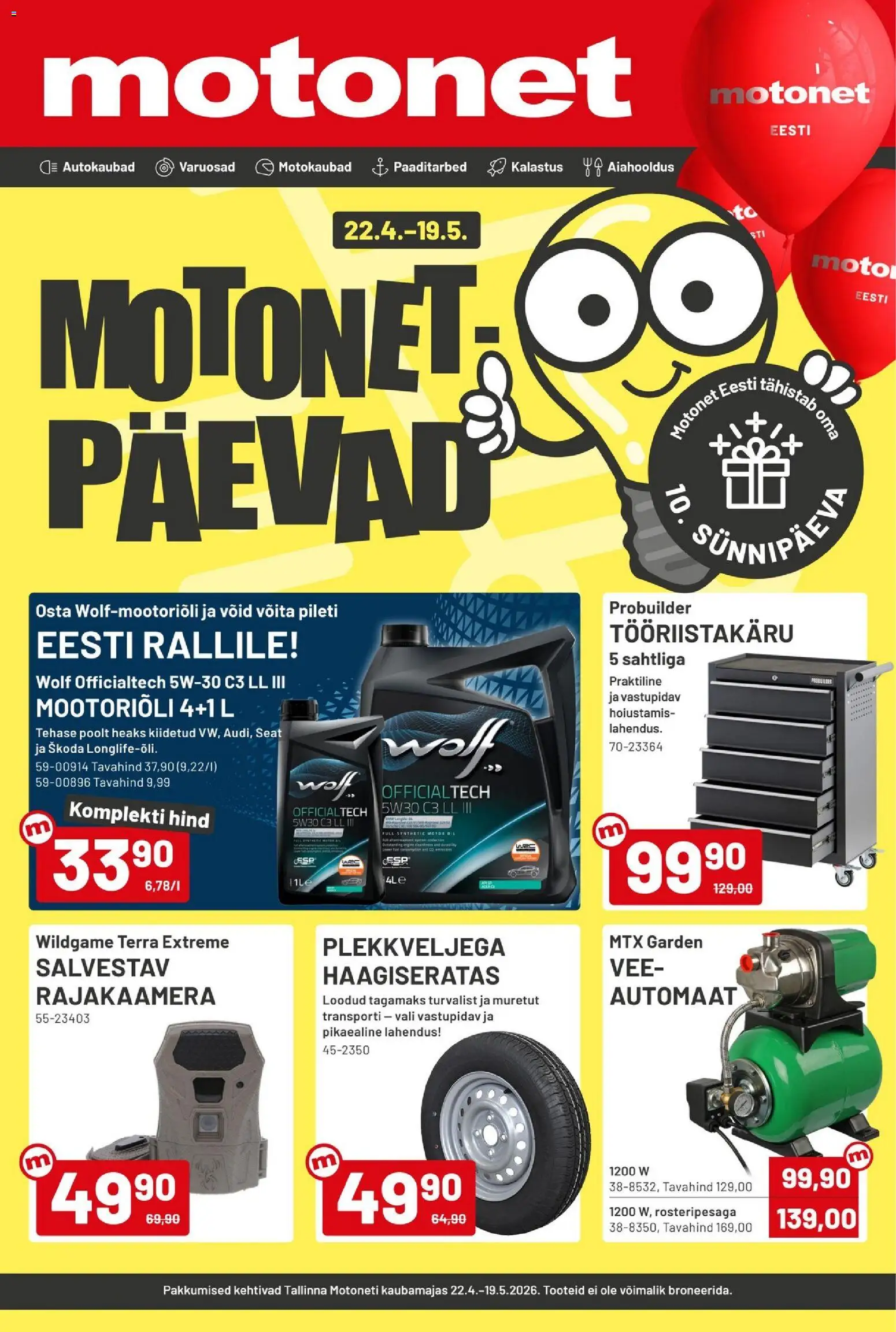 Kaupan Motonet Motonet - Motonet-päevad! esikatselu, voimassa 22/04/2026