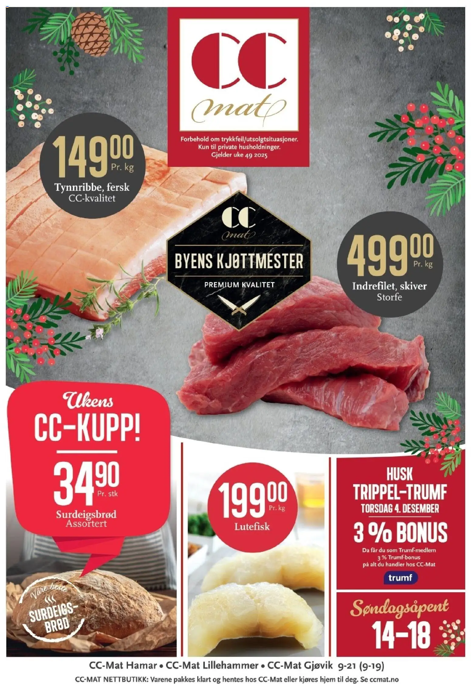 Forhåndsvis Kundeavis fra butikk CC Mat gyldig fra 01/12/2025