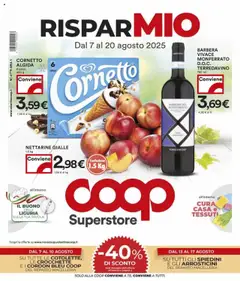 Anteprima dell'opuscolo Volantino Superstore - Chivasso dal negozio COOP valido da 07/08/2025