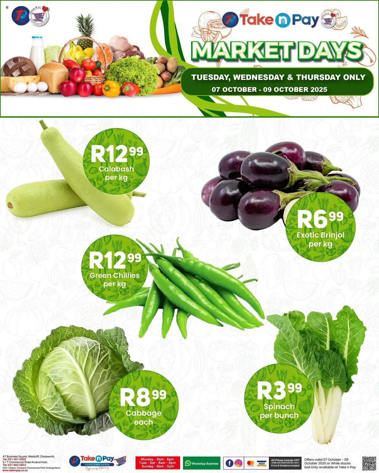 Take n Pay Market Days from 07/10 - 09/10/2025 > Promotions