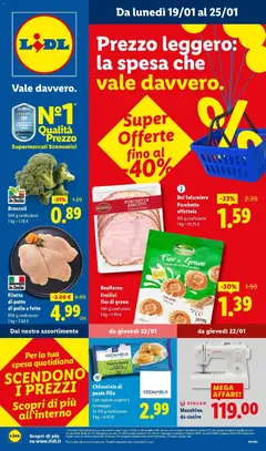 Anteprima dell'opuscolo Attuale volantino dal negozio Lidl valido da 19/01/2026