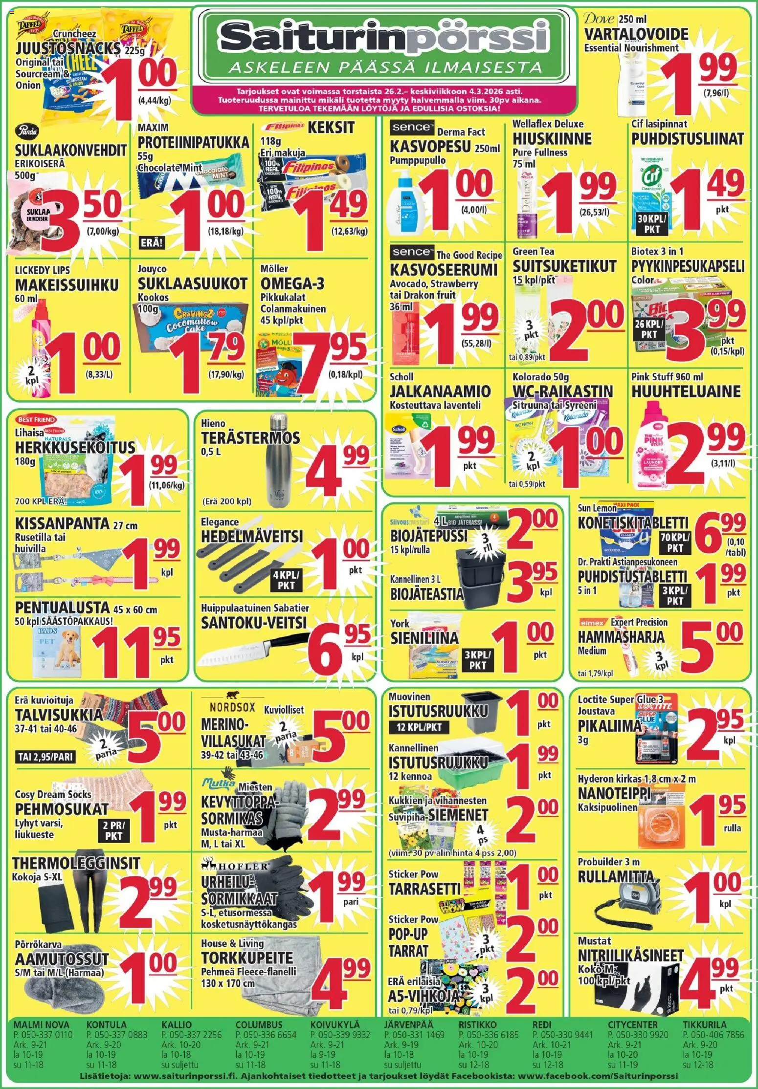 Kaupan Saiturinpörssi Tarjoukset esikatselu, voimassa 26/02/2026