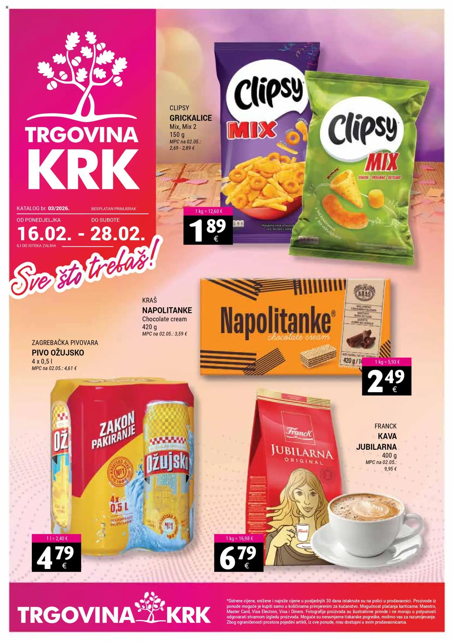 Pregled letka Katalog trgovine Trgovina Krk vrijedi od 16.02.2026