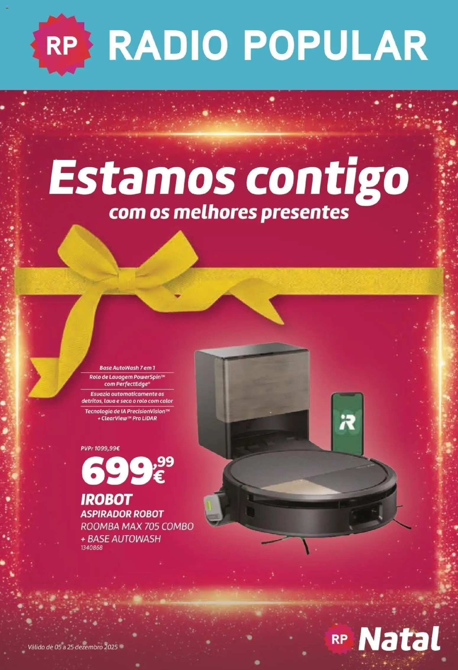 Pré-visualização do folheto da loja Radio Popular válida a partir de 05/12/2025 - Aspirador, Base, Rádio
