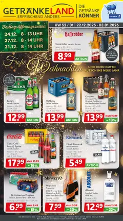 Vorschau von dem Prospekt des Geschäftes Getränkeland, gültig ab dem 22.12.2025
