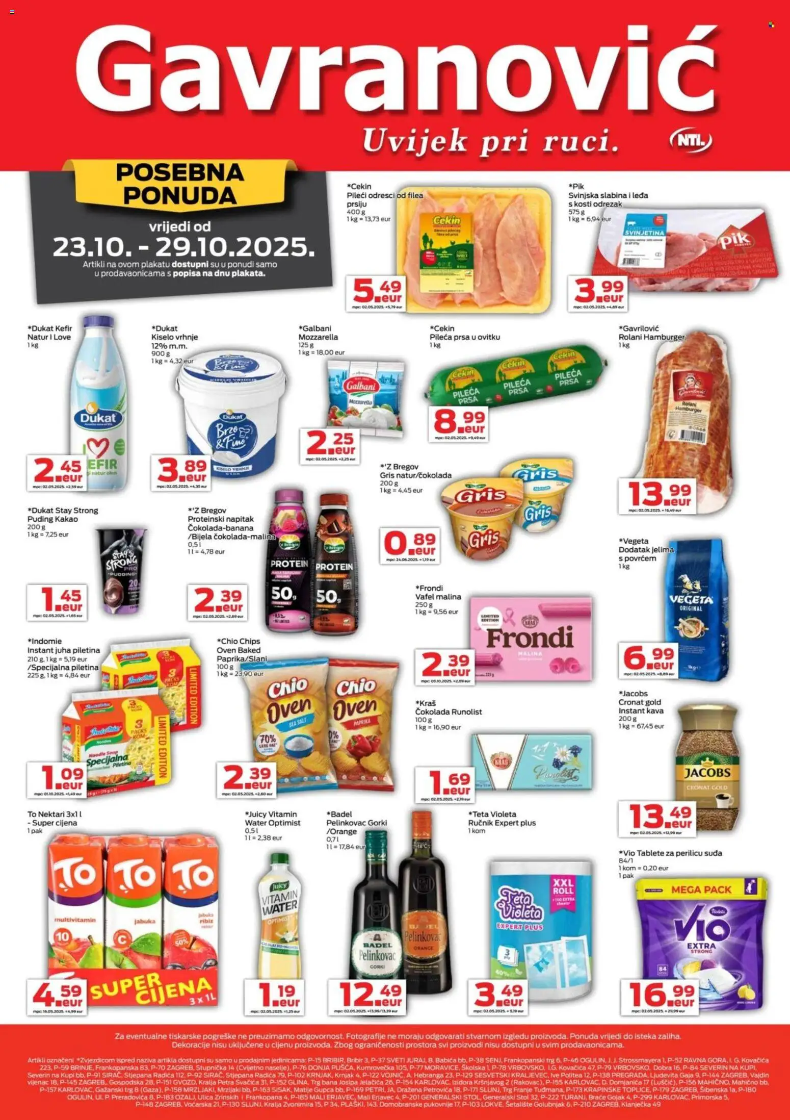 Gavranović aktualni Katalog vrijedi od 23.10.2025 - tjedna akcija broj stranice 1