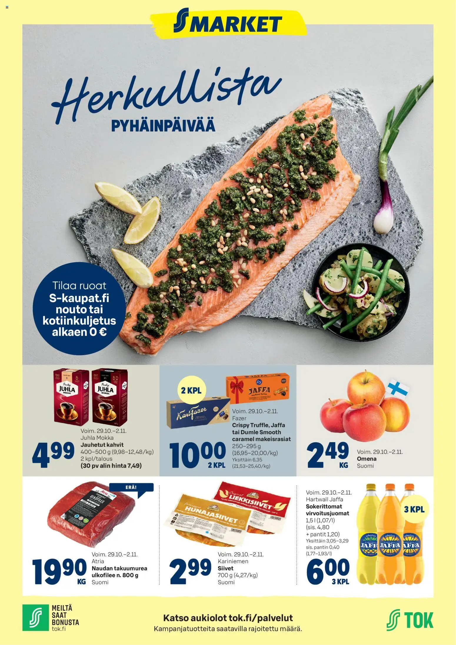 Kaupan S-market Tarjoukset esikatselu, voimassa 29/10/2025