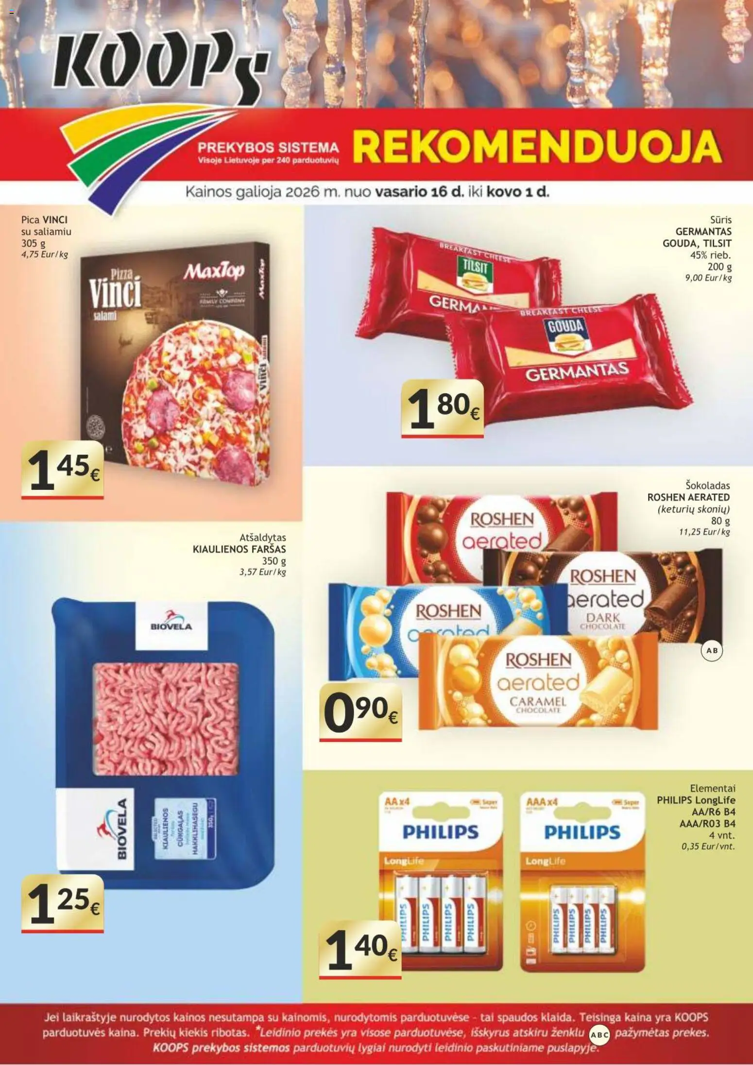 Koops parduotuvės leidinio Leidinys galiojančio nuo 2026.02.16 peržiūra