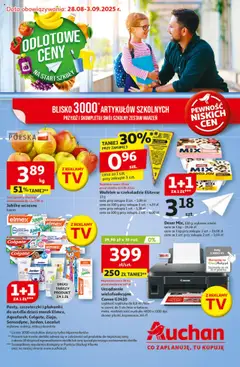 Pogląd gazetki "Odlotowe ceny na start szkoły Hipermarket" ze sklepu Auchan ważnej od 28.08.2025