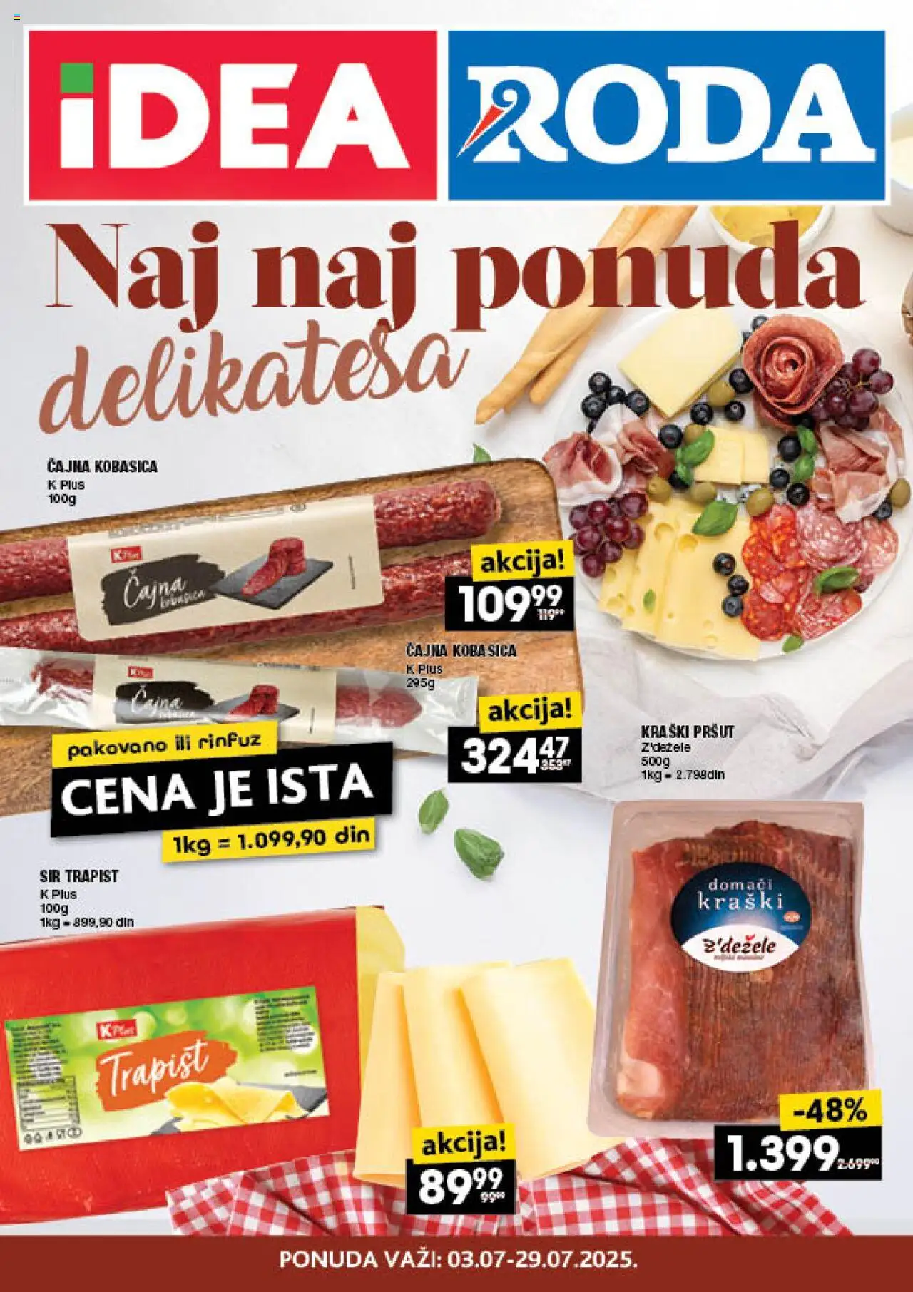Roda katalog važi od 03.07.2025 - stranica 1 - Sir, Kobasica, Pršut