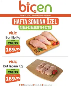 Biçen Market Hafta Sonuna Özel - Piliç Ürünleri 23.01.2026 - Broşürünün önizlemesi