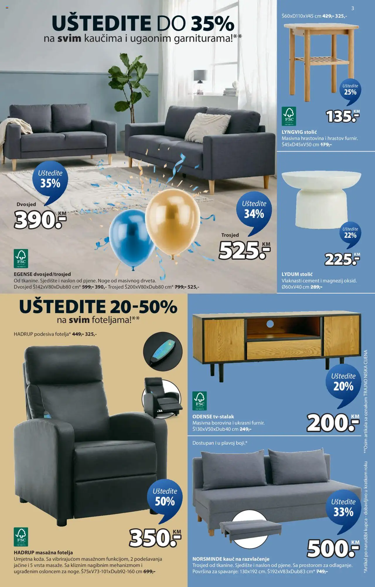 Pregled letka Sedmična ponuda trgovine JYSK vrijedi od 2025.10.08