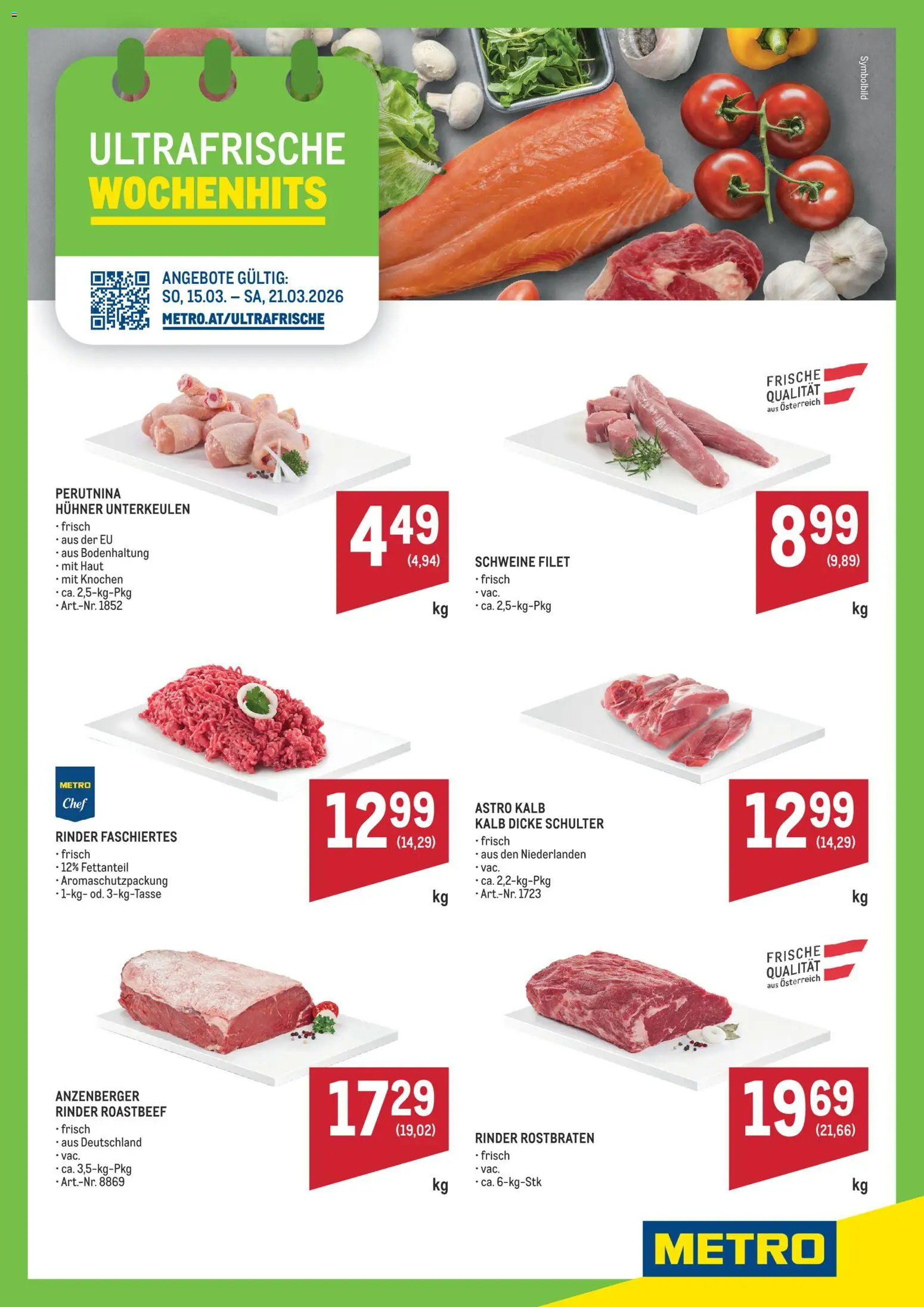 Vorschau der Angebote: Metro Metro angebote Angebote Wochenhits gültig ab 15.03.2026 - Roastbeef