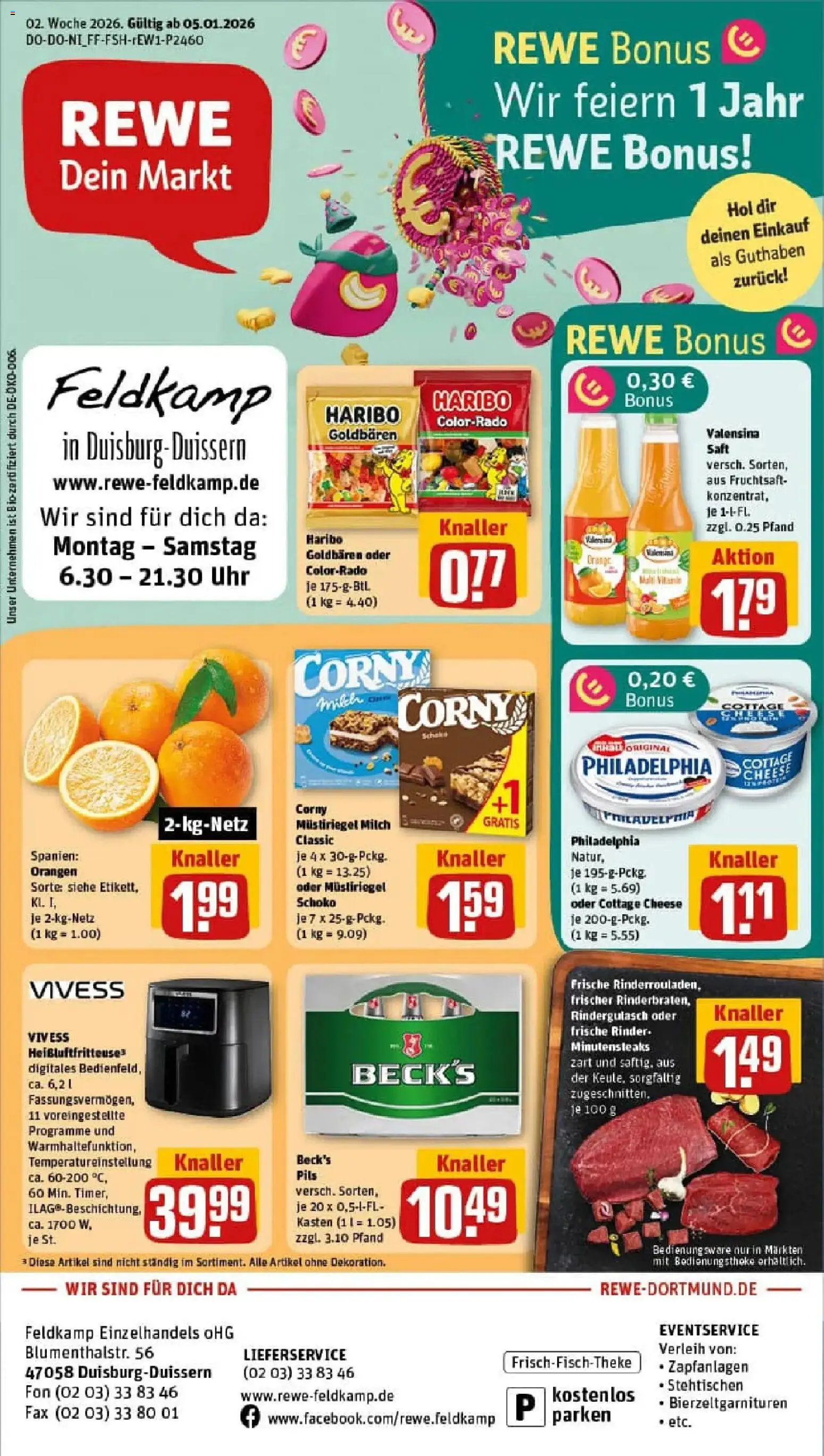 Vorschau von dem Prospekt des Geschäftes Rewe, gültig ab dem 04.01.2026