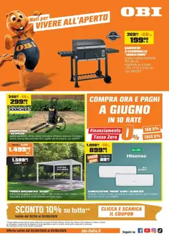 Anteprima dell'opuscolo Nati per vivere all'aperto dal negozio OBI valido da 03/04/2026