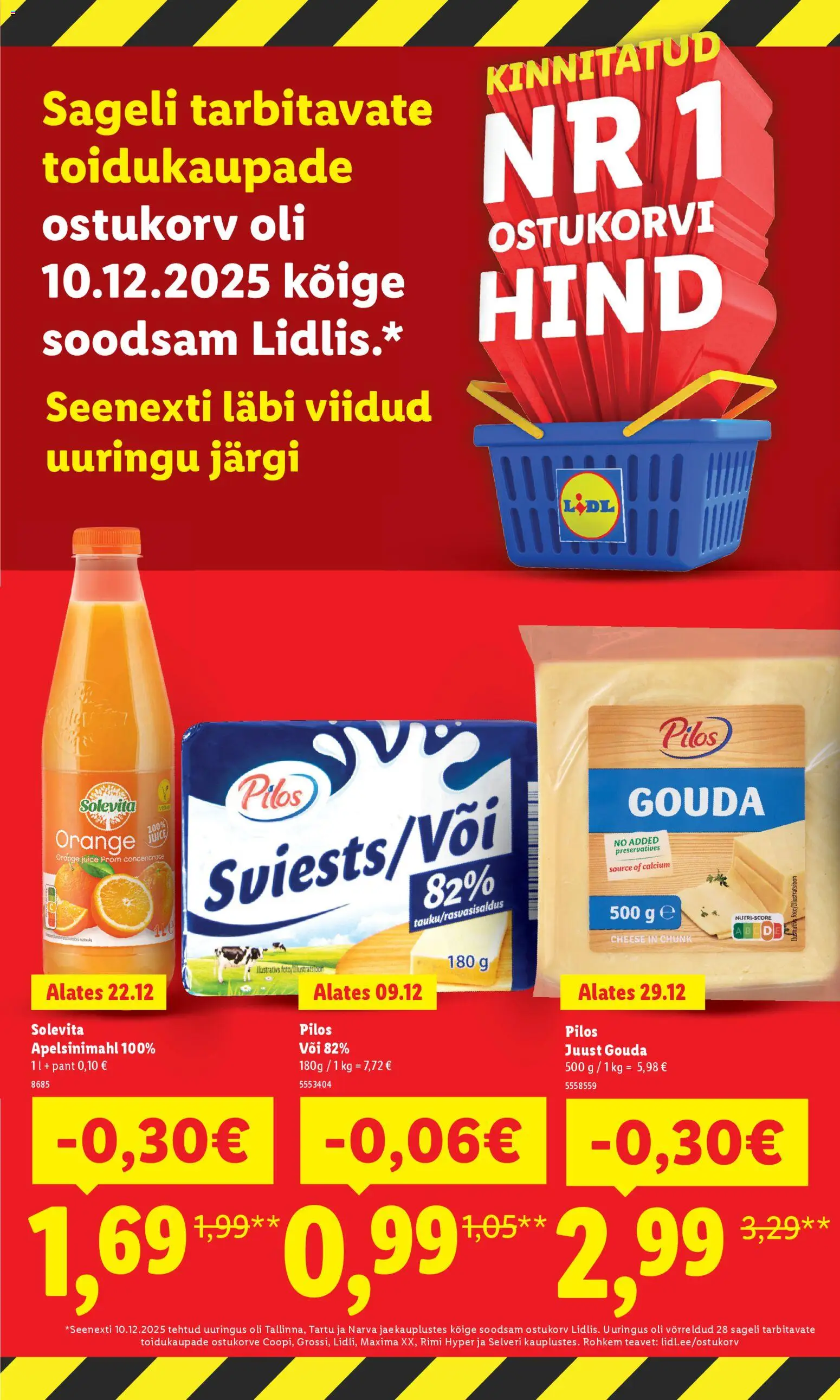 Lidl kliendilehe eelvaade alates 2026.01.05