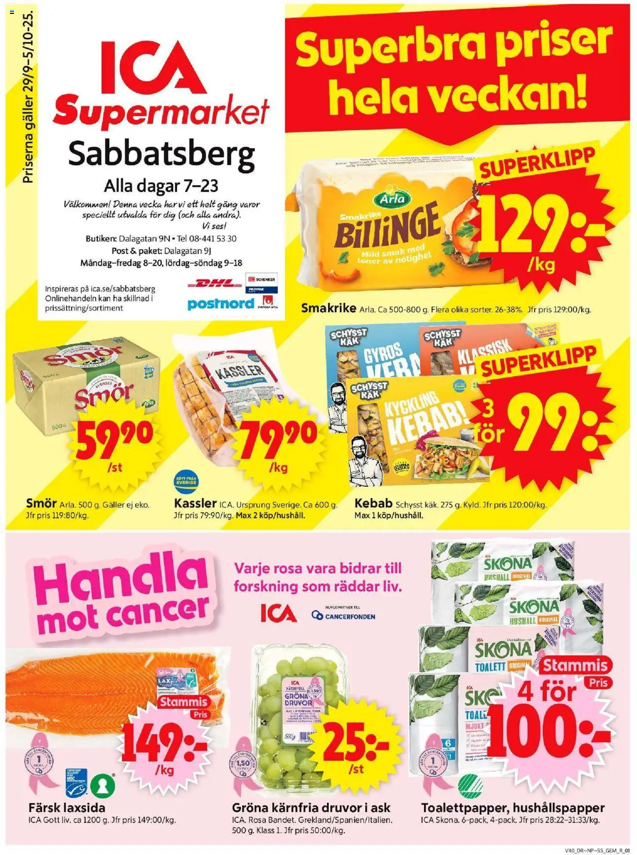 Stockholm är giltig 29/09 2025 > Veckans Erbjudanden gäller från 29/09/2025 till 05/10/2025 sidnummer 1