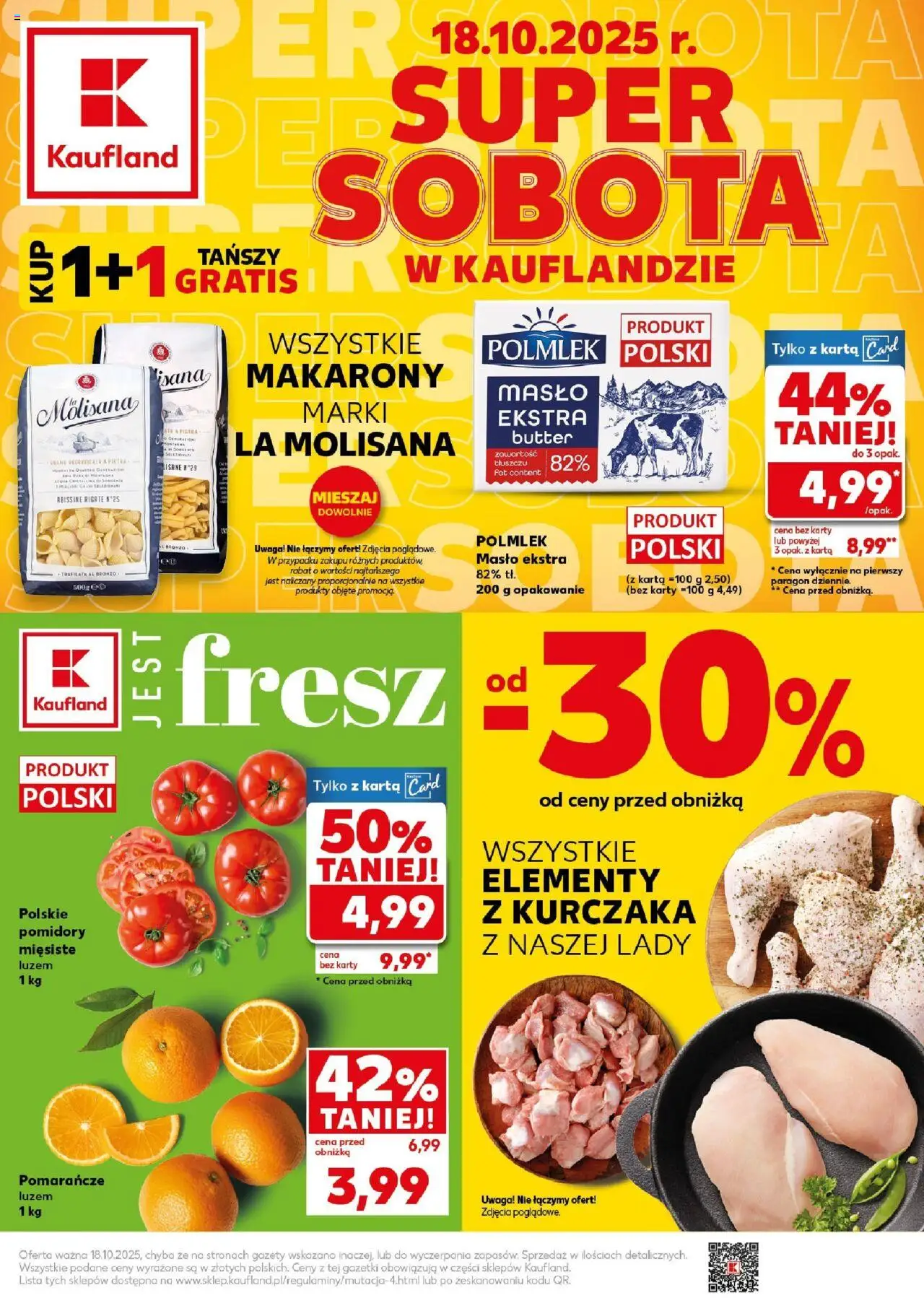 Kaufland gazetka promocyjna 18.10.2025 - aktualna ulotka - Numer strony 1