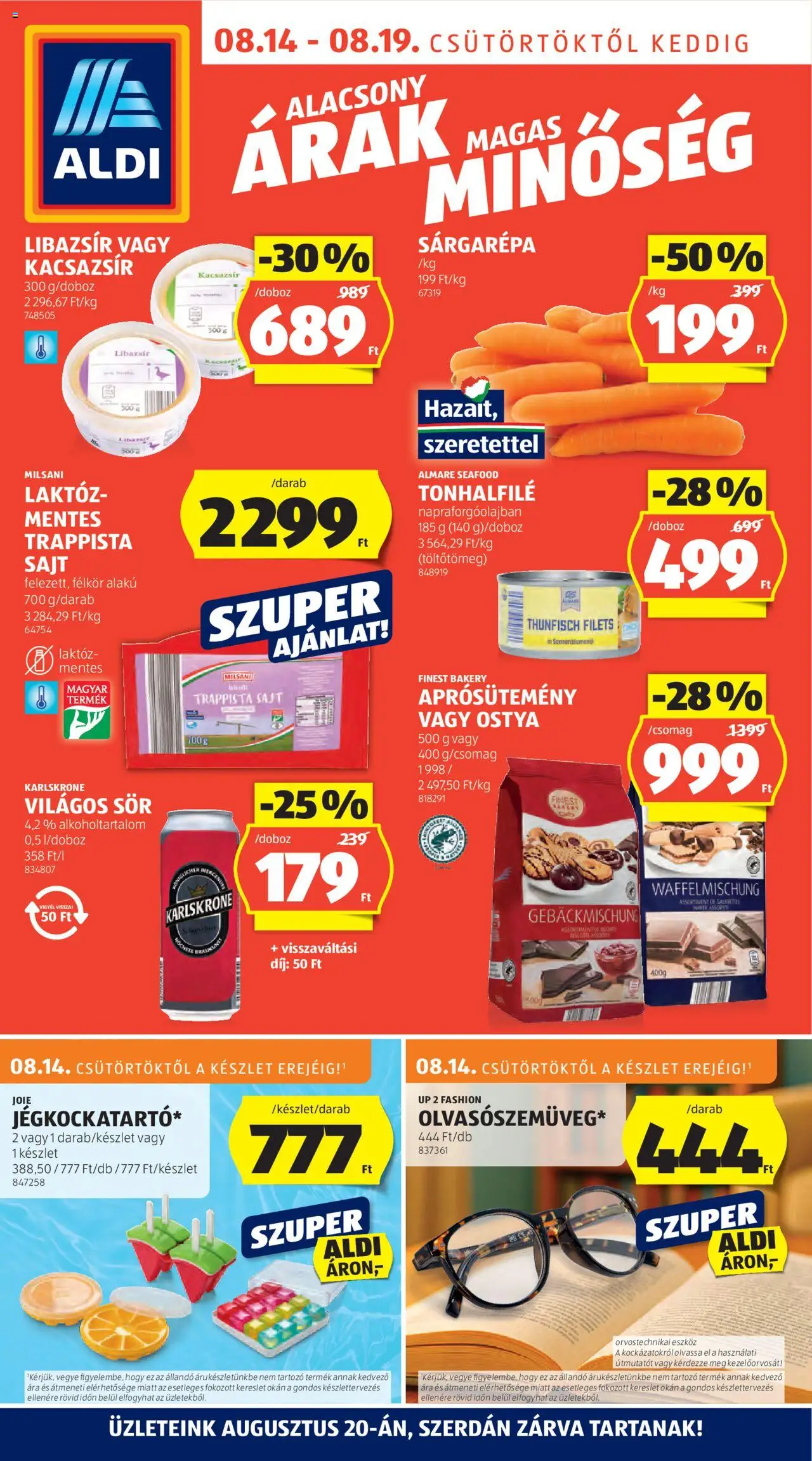 Aldi aktuális szórólap, érvényes 2025.08.14.-től - 1 oldal