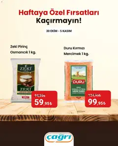 Çağrı Market Haftaya Özel Fırsatları Kaçırmayın! 30.10.2025 - Broşürünün önizlemesi