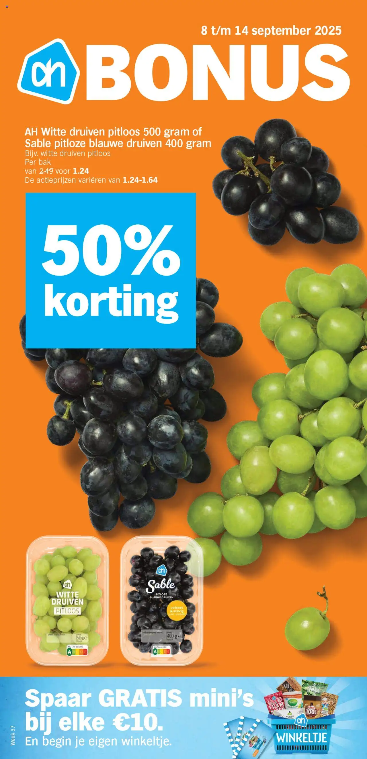 Albert Heijn shop Folder week 37 geldig vanaf 08-09-2025 - Paginanummer 1