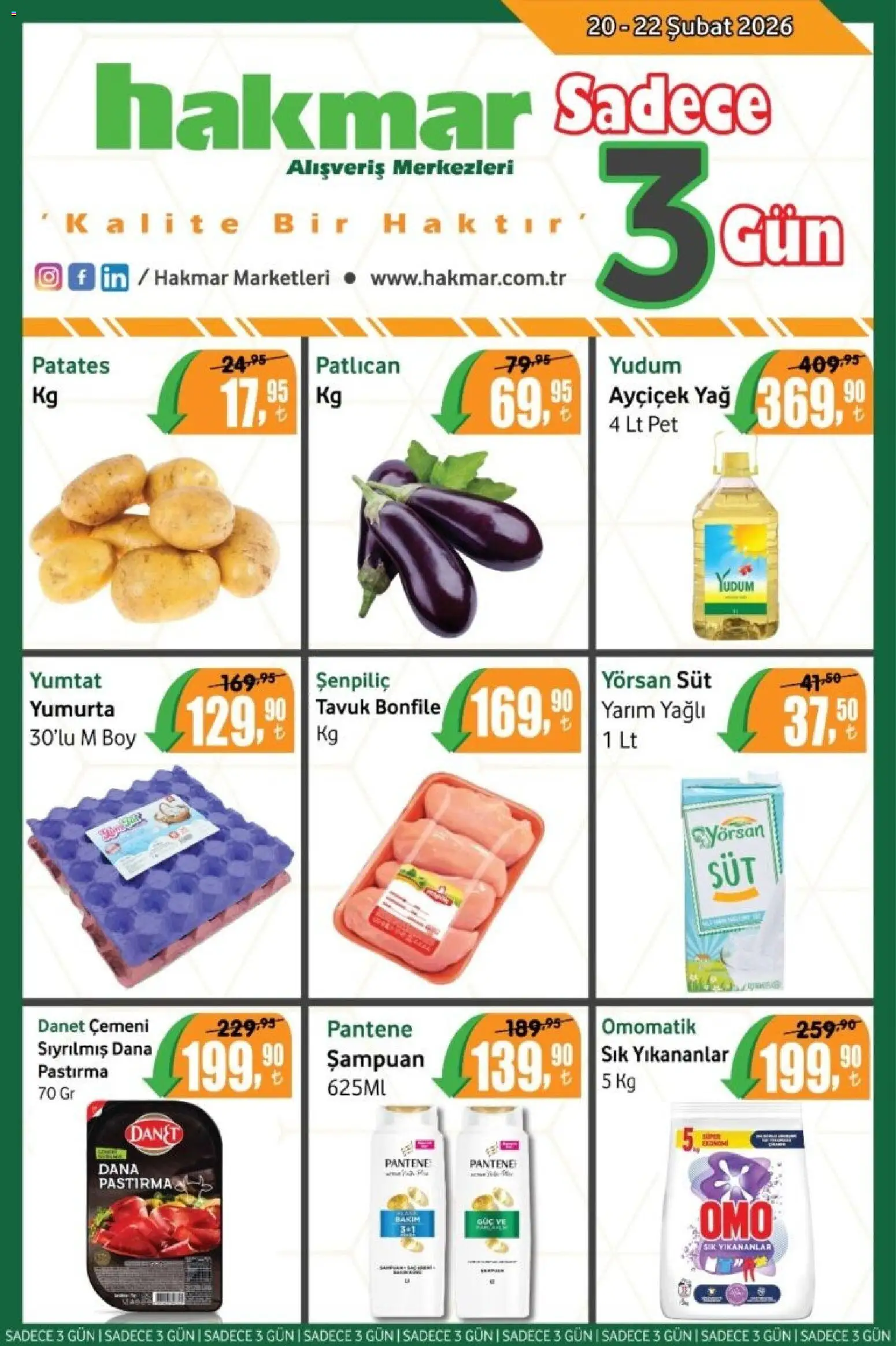 Hakmar Katalog Sadece 3 Gün 20.02.2026 - Broşürünün önizlemesi