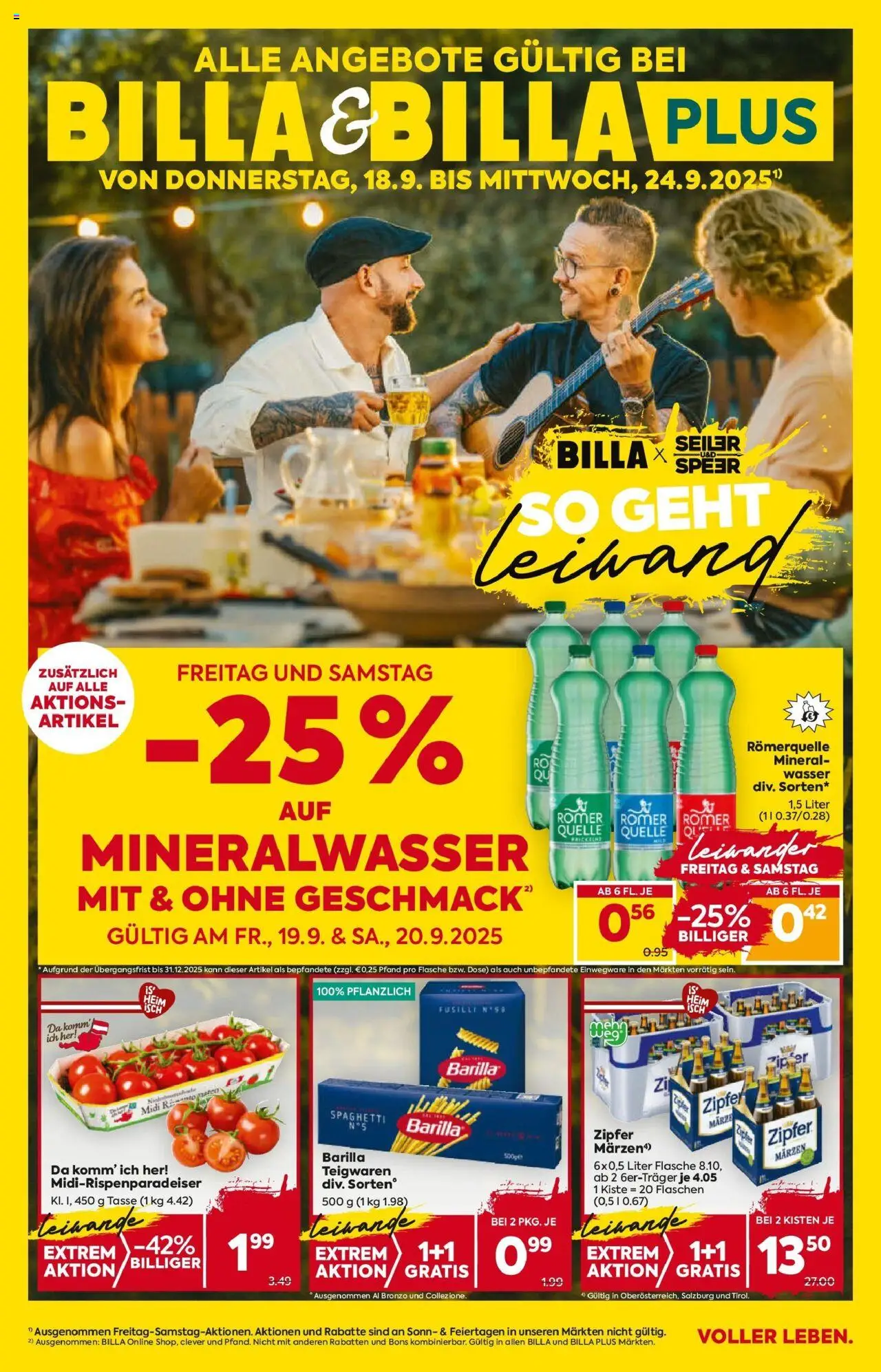  BILLA Flugblatt ab 17.09.2025 vorschau >> BILLA: Flugblatt gültig bei BILLA & BILLA PLUS - Seite 1