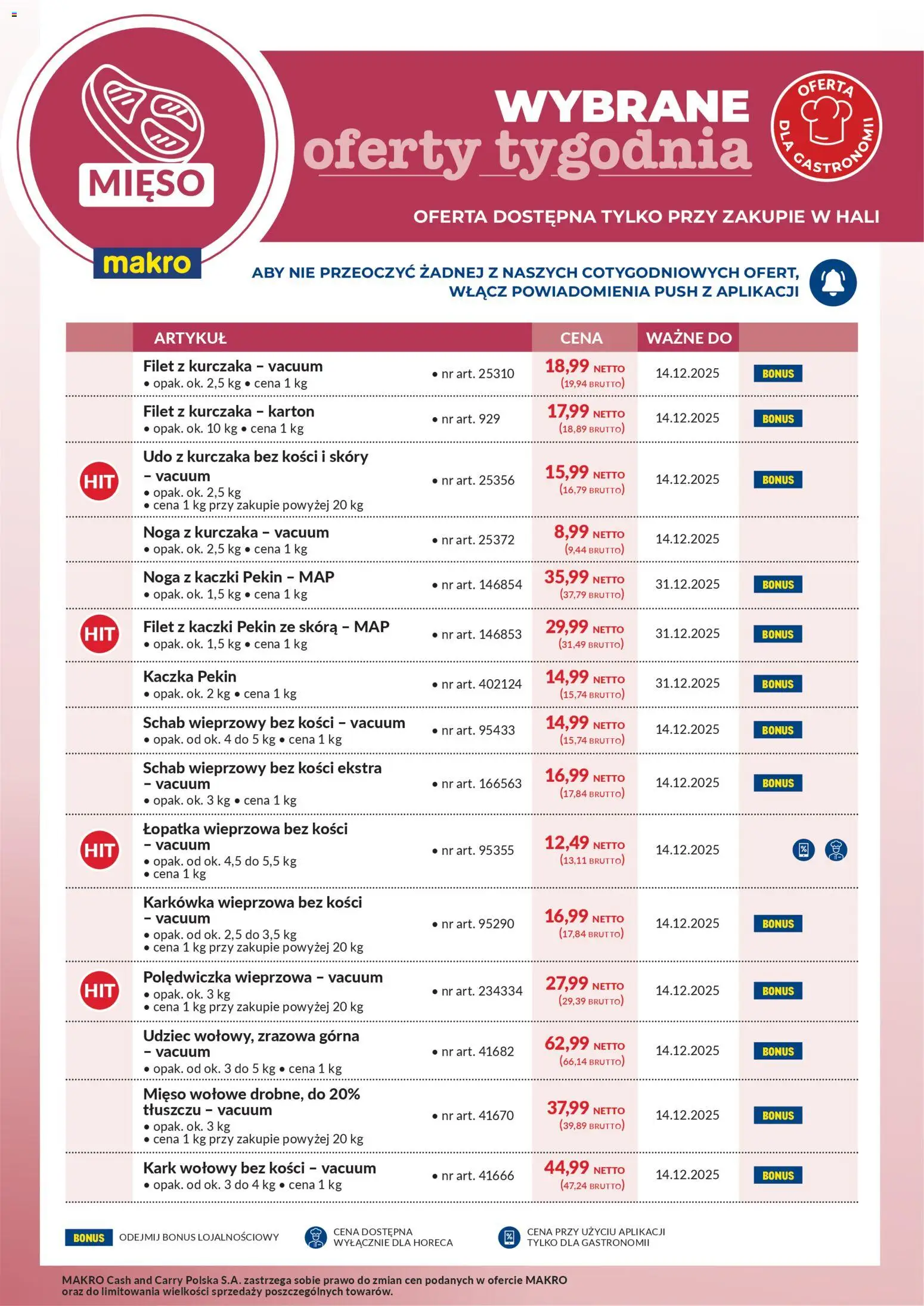 Pogląd gazetki "Wybrane oferty tygodnia" ze sklepu Makro ważnej od 08.12.2025