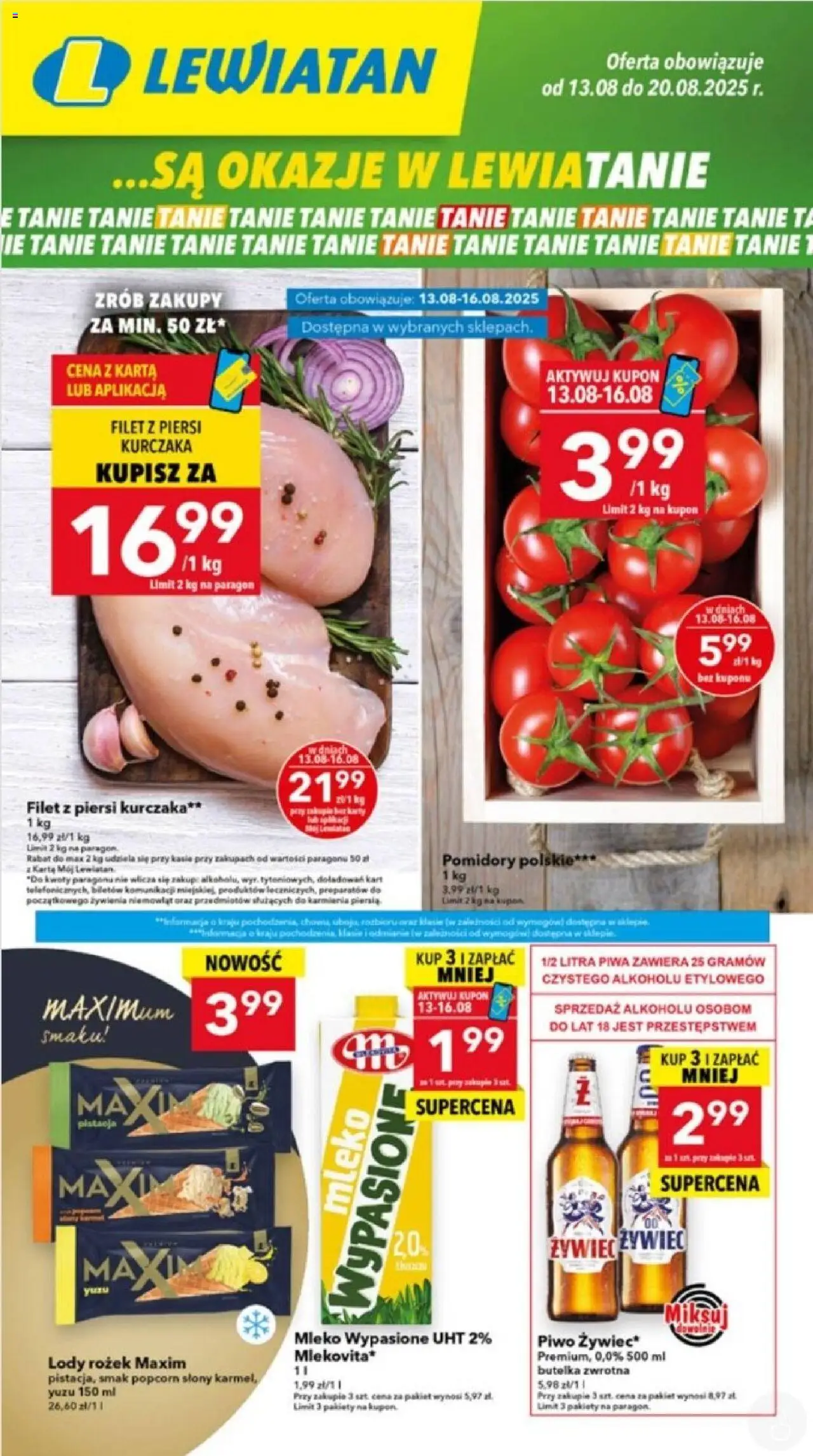 Lewiatan gazetka od 13.08.2025 - Promocje "Ostrów Wielkopolski" - Numer strony 1