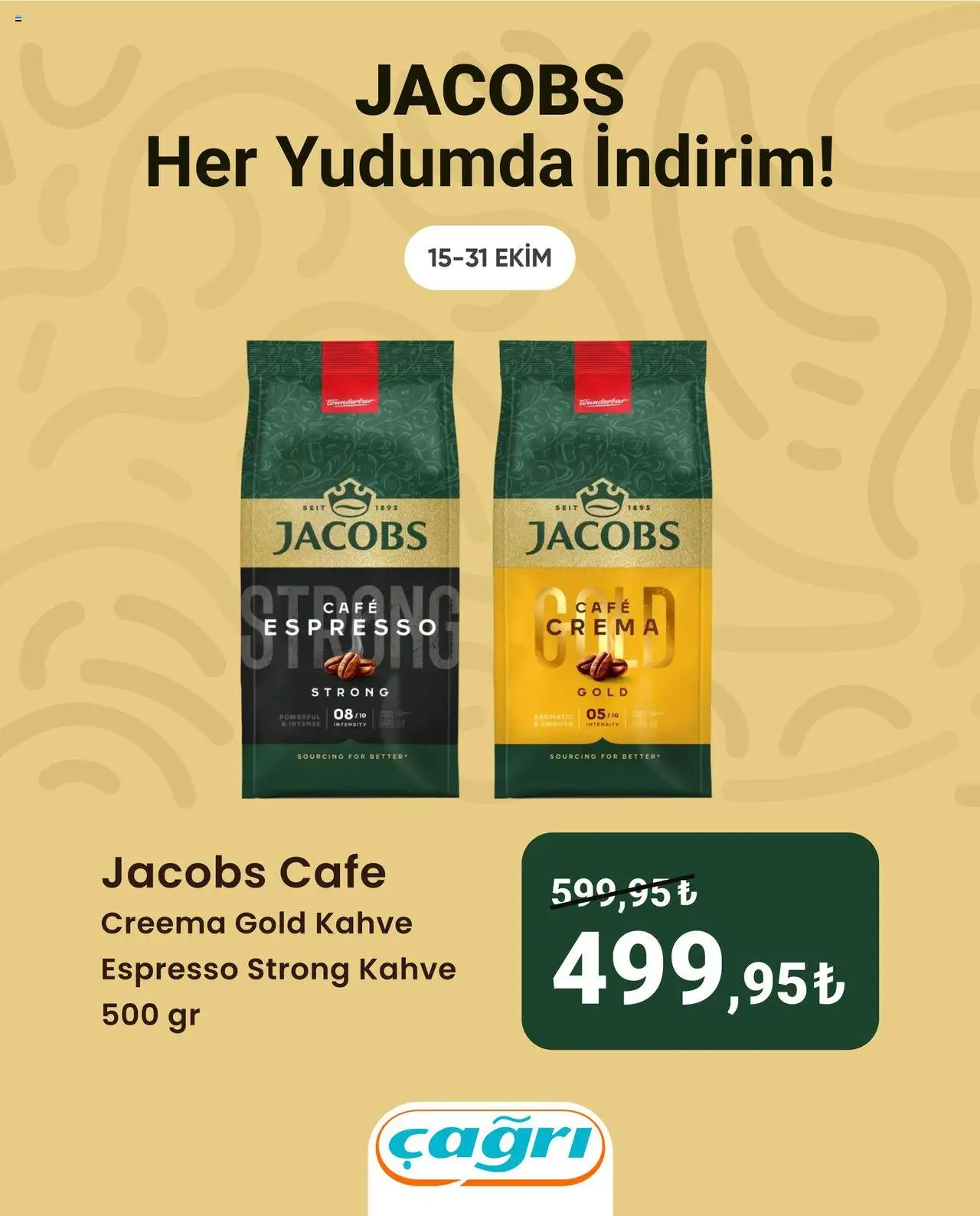 Çağrı Market İndirim Jacobs (15 Ekim 2025) - Indirim, Broşür - Sayfa numarası 1