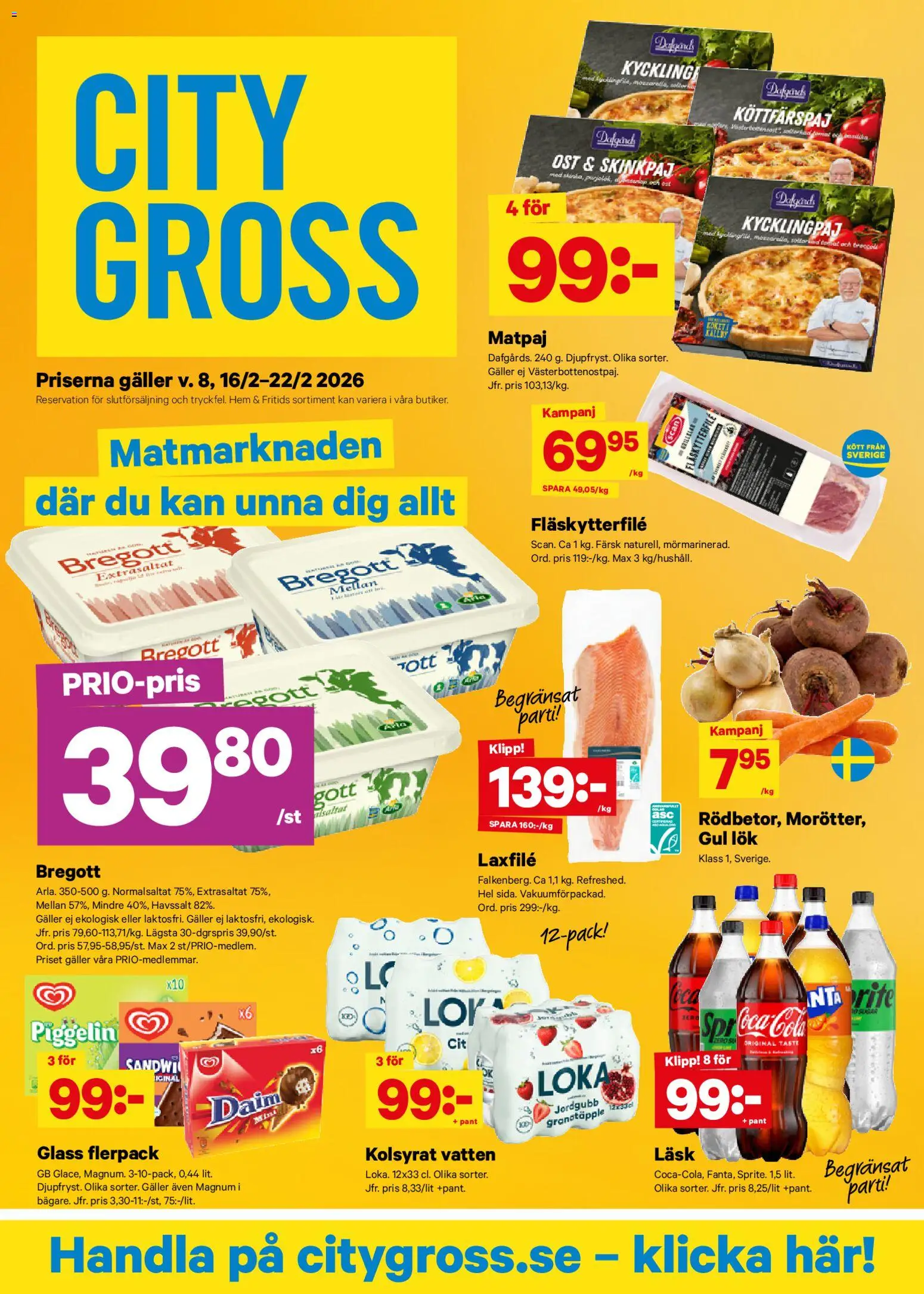 Förhandsgranska reklamblad Aktuella reklamblad City Gross från butik City Gross gäller från 16/02/2026