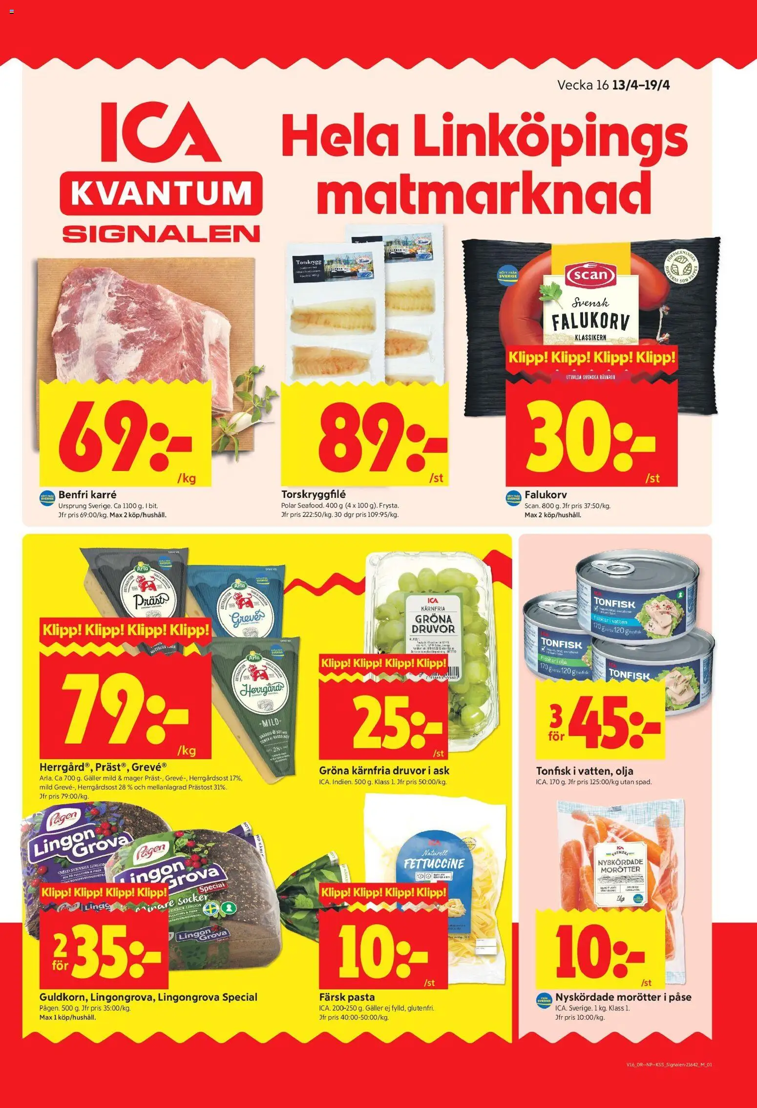 Förhandsgranska reklamblad Linköping från butik ICA Kvantum gäller från 13/04/2026