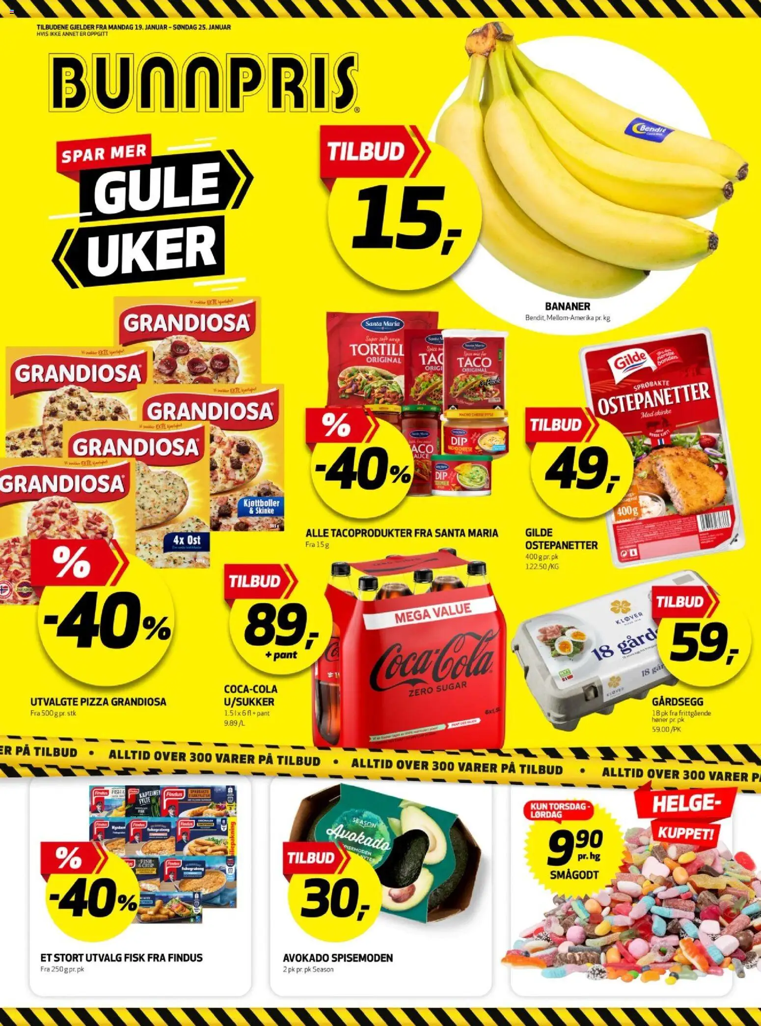 Forhåndsvis Kundeavis fra butikk Bunnpris gyldig fra 19/01/2026