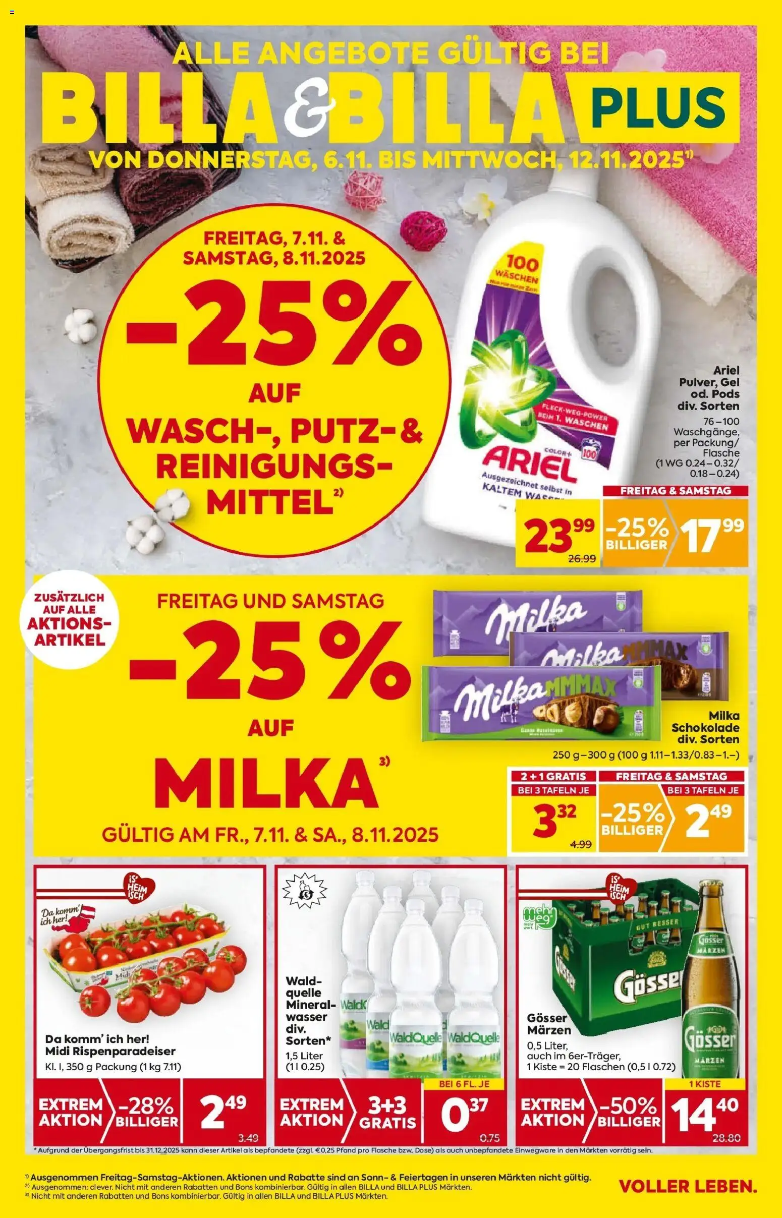 Vorschau der Angebote: Billa Grieskirchen, Wallern An Der Trattnach, Ansfelden gültig ab 06.11.2025