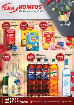 Náhľad CBA Komfos letáku platného od 15.12.2025