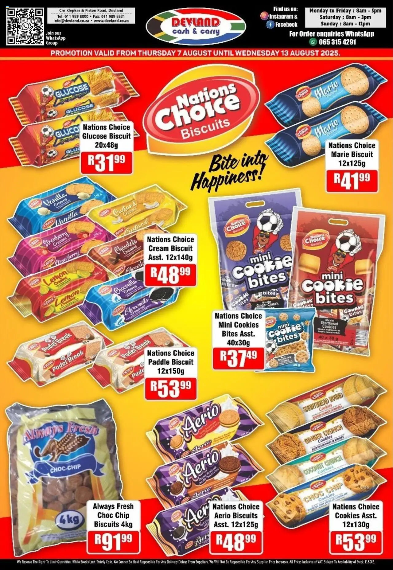 Devland Specials from 07/08 - 13/08/2025 > Promotions - Chocolate, Cookies, Biscuits, Cream, Lemon, Custard, Vanilla