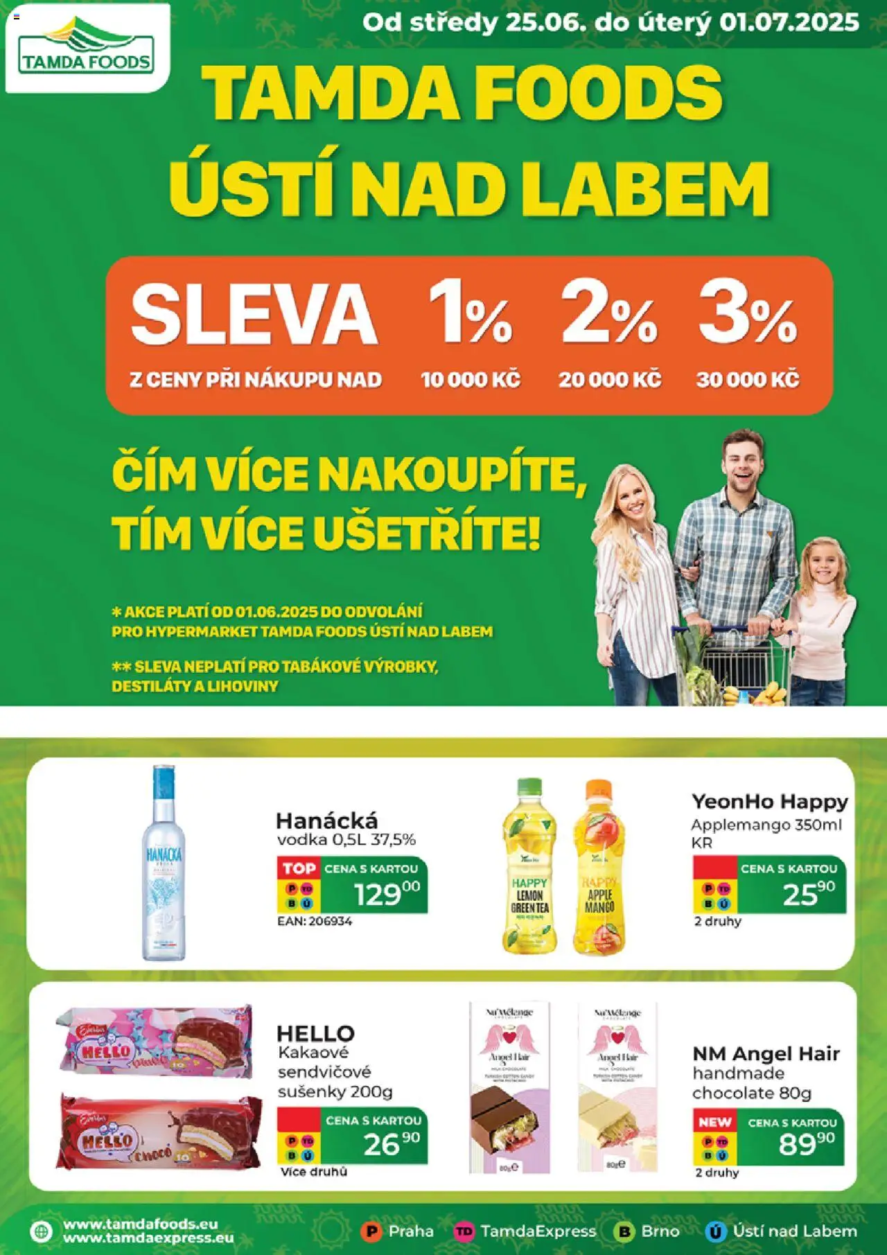  Tamda Foods Leták (25.06.2025 - 01.07.2025) - Mango, Apple, Cookies, Vodka, Sušenky, Hanácká vodka, Lihoviny