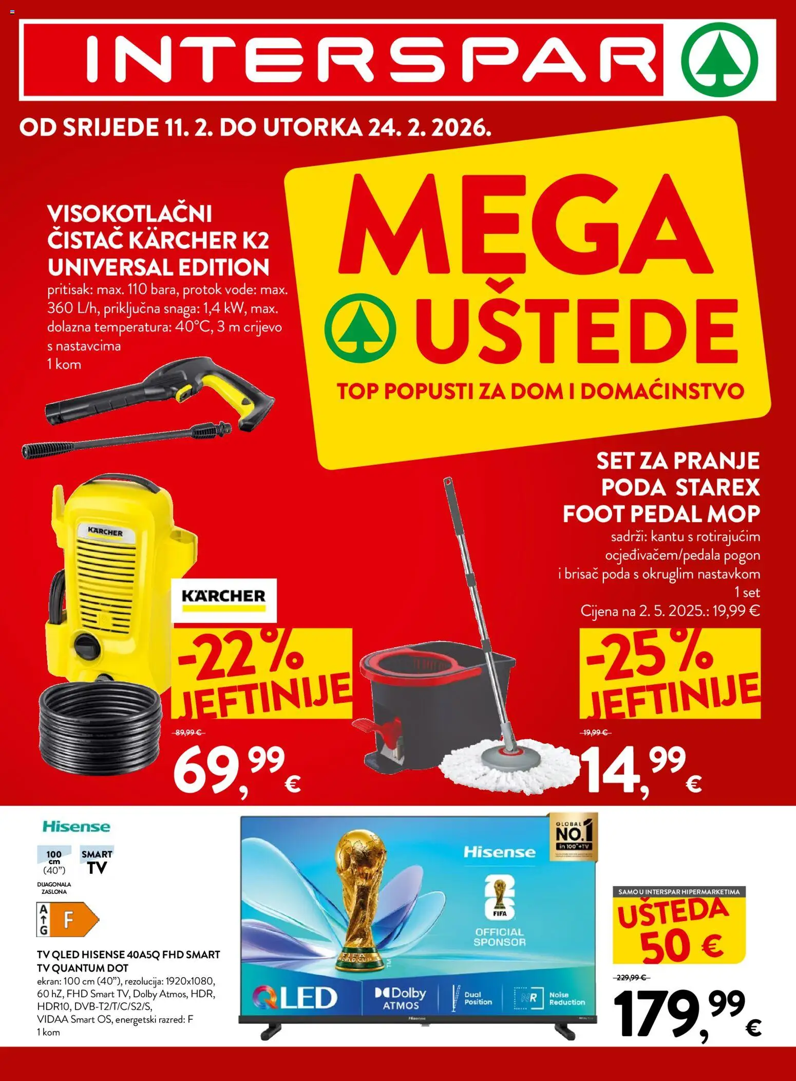 Pregled letka Katalog trgovine Interspar vrijedi od 11.02.2026
