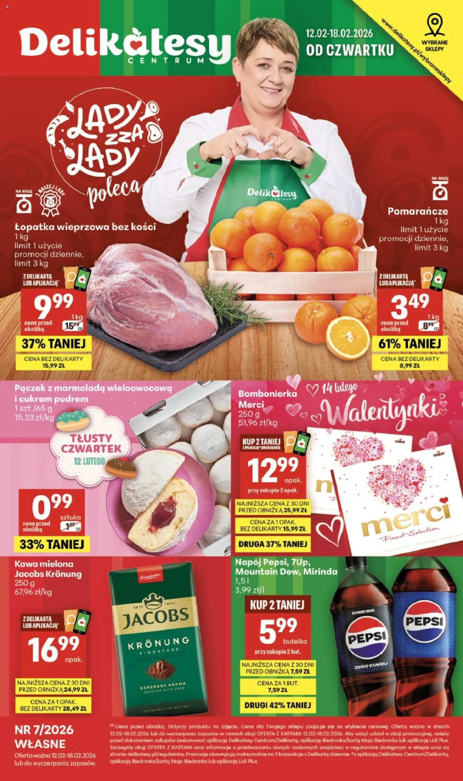 Pogląd gazetki "Sklepy Własne" ze sklepu Delikatesy Centrum ważnej od 12.02.2026