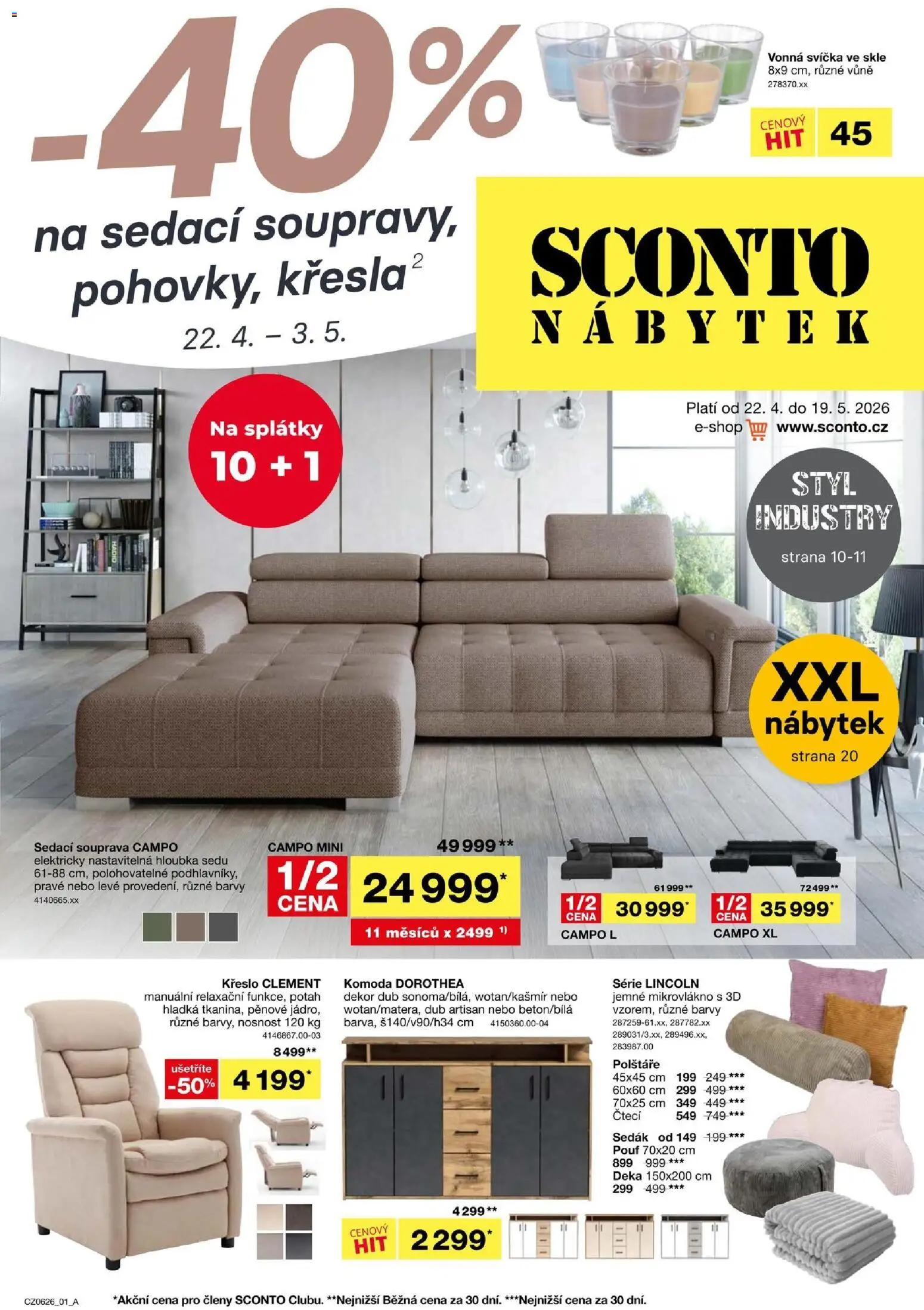Náhled nabídky: Sconto nábytek Sconto nábytek leták platný od 22.04.2026