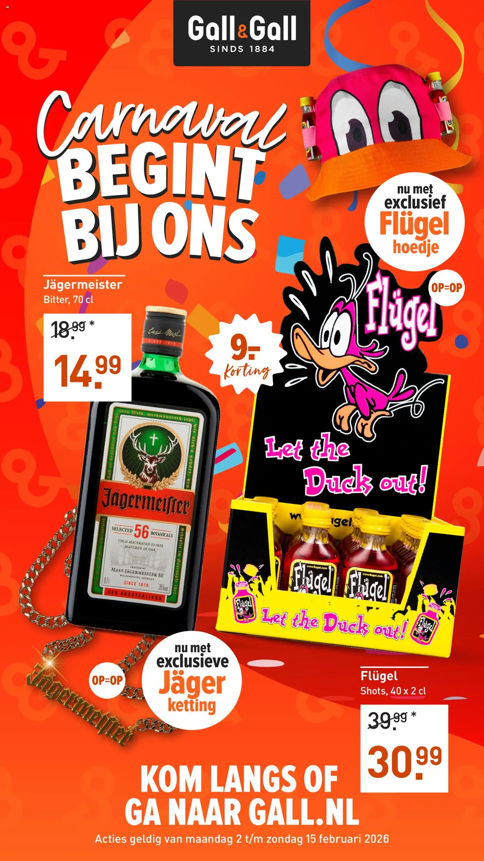Voorbeeld van Carnaval folder van winkel Gall en Gall geldig vanaf 02-02-2026