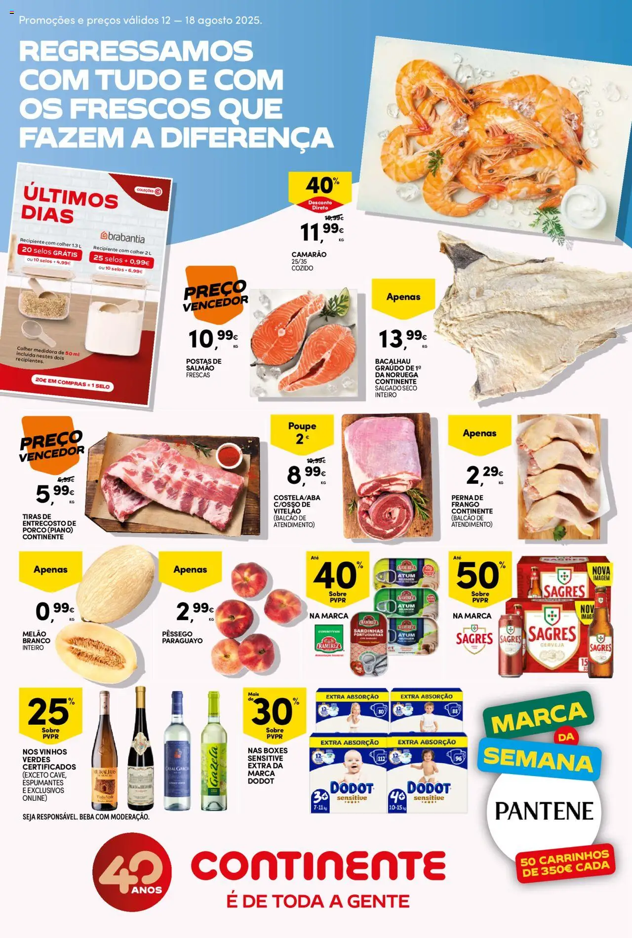 Continente Folheto de 12/08/2025 - catálogo esta semana - página 1