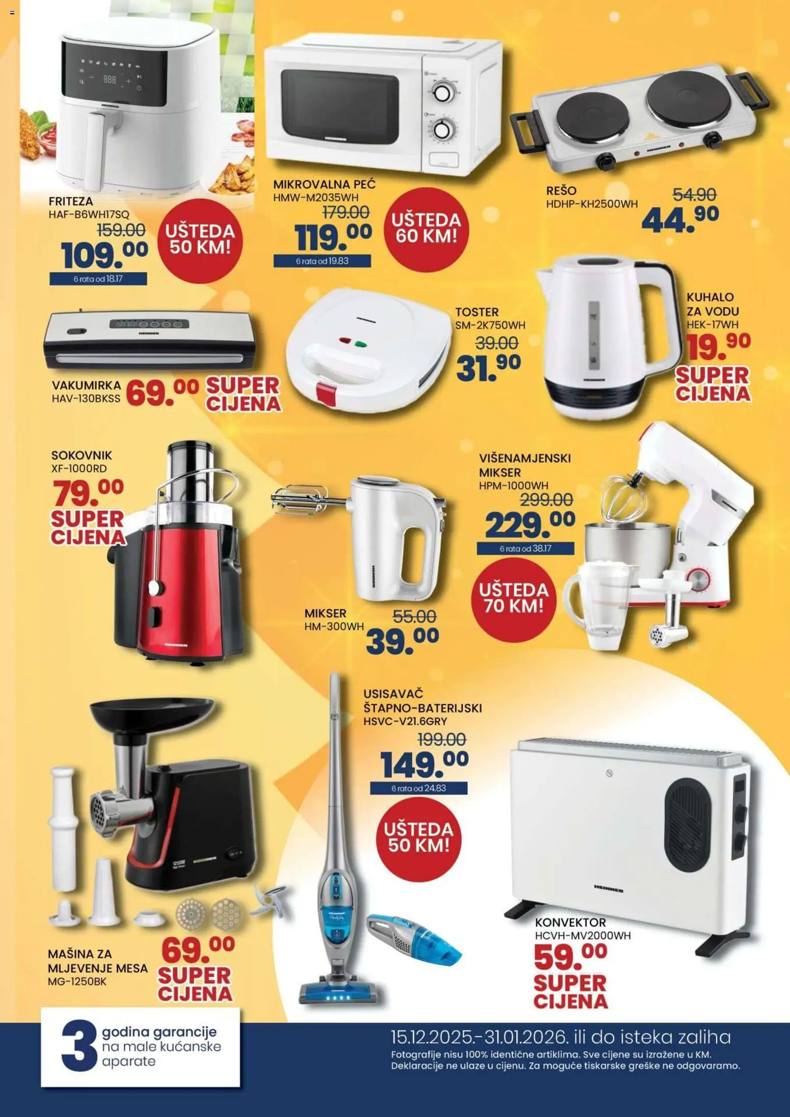 Pregled letka Akcija Heinner trgovine FIS vrijedi od 2025.12.15